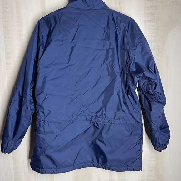 Columbia navy coat jacket fleece‎ lining cinch waist, size medium - Picture 4 of 16
